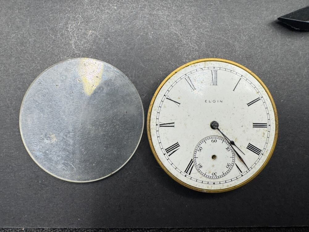 Vintage Elgin National Watch Co 12 Size 7J Pocket Watch Movement Parts/Repair